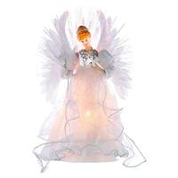 Kurt S. Adler 10 Light 14" Fiber-Optic Angel Christmas Tree Topper