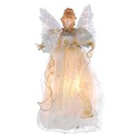 Kurt S. Adler 10 Light 14" Fiber-Optic Angel Christmas Tree Topper