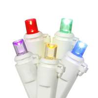 Kurt S. Adler 50 Light 25.5' White Wire Multi-Color Frosted Lights 