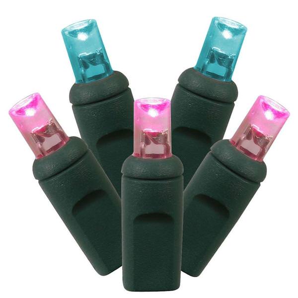 50 Light 25' Brown Wire Multi-Color Frost  Lights 