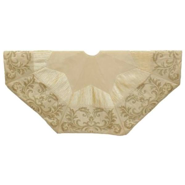50" Gold and Ivory Sequin Tree Skirt