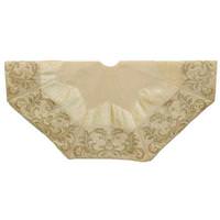 Kurt S. Adler 50" Gold and Ivory Sequin Tree Skirt