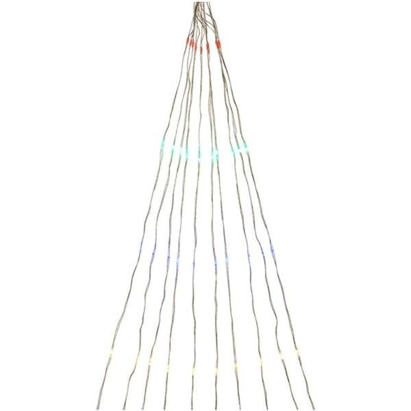 6.5' 200 Light Silver Wire Multi-Color LED Light Set