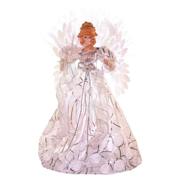 70 Light 18" Fiber-Optic Angel Christmas Tree Topper