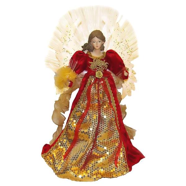70 Light 18" Fiber-Optic Angel Christmas Tree Topper