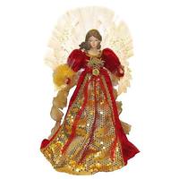 Kurt S. Adler 70 Light 18" Fiber-Optic Angel Christmas Tree Topper