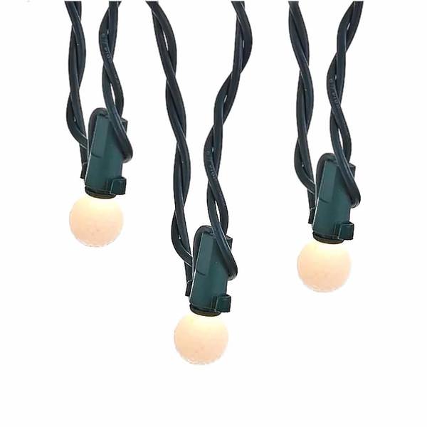 120 Light Green Wire 8 Function Frosted Globe Curtain String Set