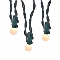 Kurt S. Adler 120 Light Green Wire 8 Function Frosted Globe Curtain String Set