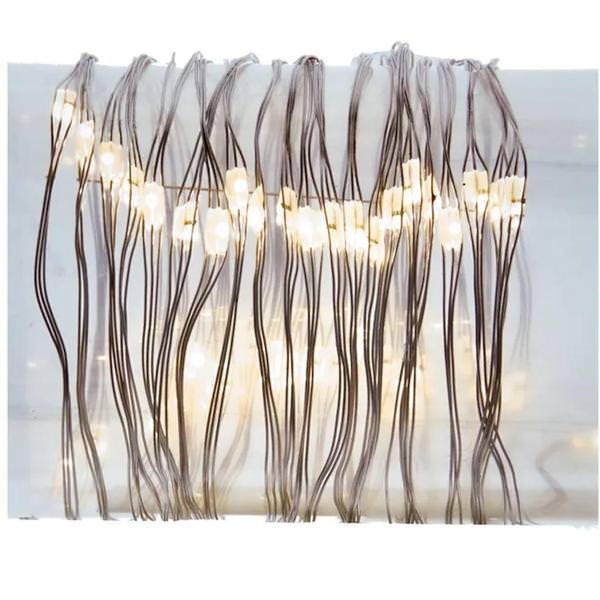 50 Light 16.4' Silver Wire Warm White Battery-Operated Fairy Lights