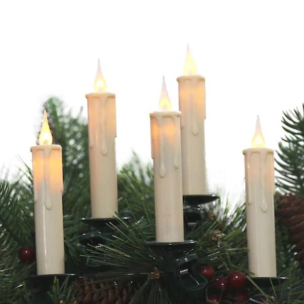 5" 5 Light Warm White Battery-Operated Flicker Flame Candle 