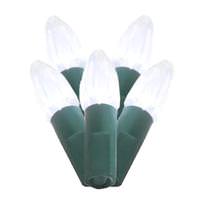 Kurt S. Adler 50 Light 25' Green Wire Cool White LED C3 String with 8" Spacing