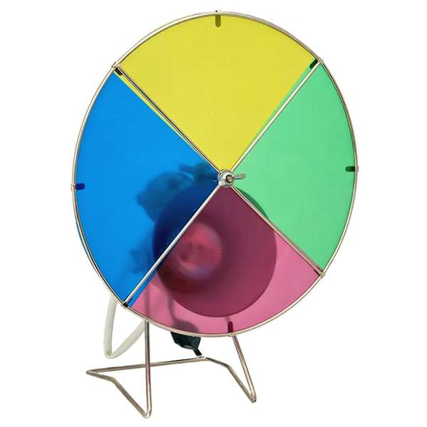 Nostalgic Red Blue Green Yellow Revolving Color Wheel