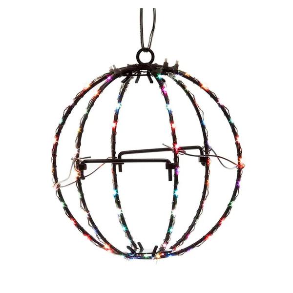 6" 90-Light Multi-Color Foldable Sphere LED Christmas Light