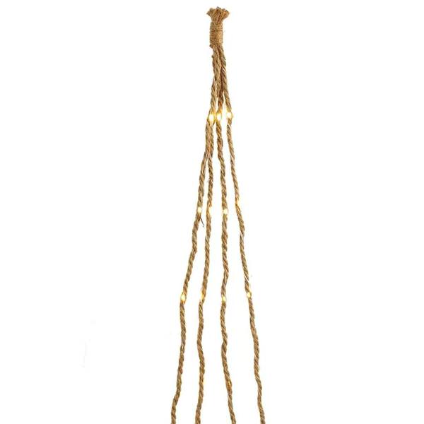6' Brown Burlap Warm White LED Rope Light 