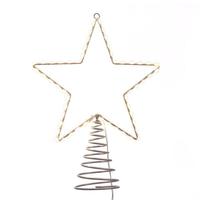 Kurt S. Adler 17.5" Metal Wire Warm White Star Christmas Tree Topper