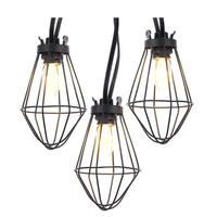 Kurt S. Adler 10 Light 11.5' Silver Warm White Metal Caged Bulb String Set