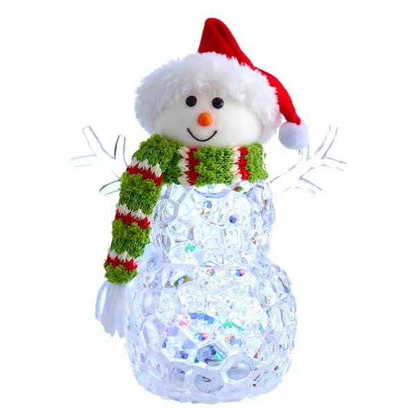 9.5" Battery-Operated Light-Up Snowman Tabletop