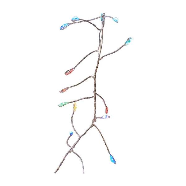 240 Light 8' Silver Wire Multi-Color Fairy Lights