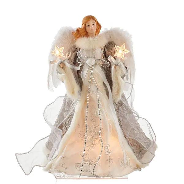 10 Light 14" Angel Christmas Tree Topper