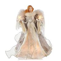Kurt S. Adler 10 Light 14" Angel Christmas Tree Topper