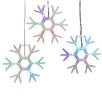 Kurt S. Adler Battery Operated RGB 5 Snowflakes String Set (Convertible to Electric with Included Adapter)