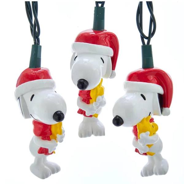 11.5' 10 Light Warm White Green Wire Snoopy and Woodstock String Set