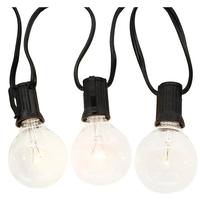 Kurt S. Adler 10 Light 10' Black Wire Warm White G40 String Light Set