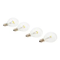Kurt S. Adler G40 E12 Replacement Warm White LED Bulbs For UL1726WW (4 pack)
