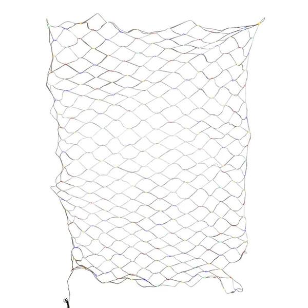 6' 300 Light Silver Wire Multi-Color Starburst Icicle Net String Set LED 