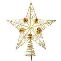 Kurt S. Adler 11.7" 30 Light Gold Star Tree Topper