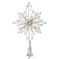 Kurt S. Adler 15.5" 30 Light Silver Star Tree Topper