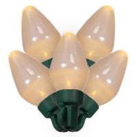 Kurt S. Adler 25 Light 10.7' Green Wire Warm White Pear LED C7 String with 8" Spacing