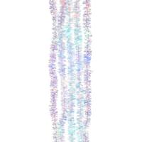 Kurt S. Adler 6.5' 100 Light Silver Wire Multicolor Tinsel Lights
