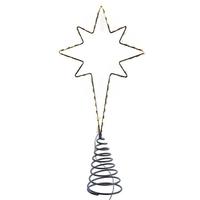 Kurt S. Adler 12" 60 Light Metal Twinkle Warm White Star Tree Topper