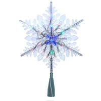 Kurt S. Adler 12" 20 Light Snowflake RGB LED Christmas Tree Topper