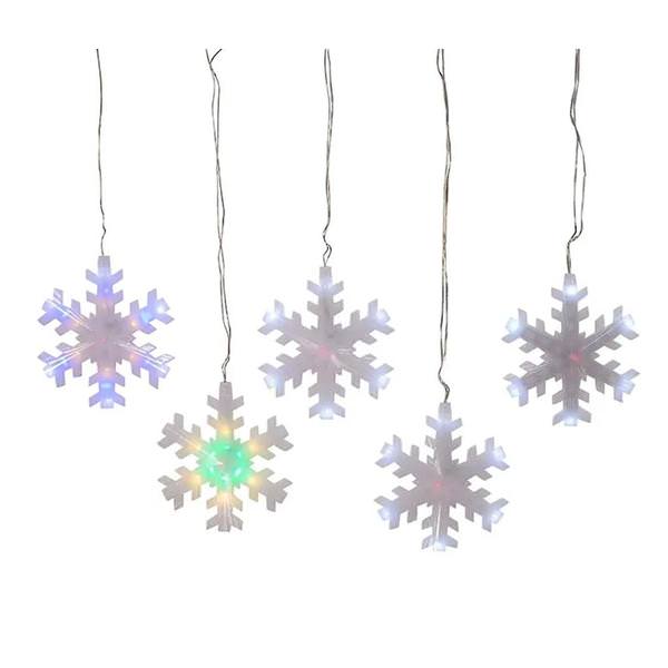 15' 155 Light Snowflake Icicle  Color Changing String Set