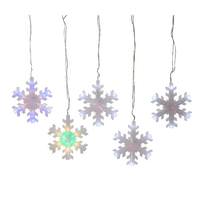 Kurt S. Adler 15' 155 Light Snowflake Icicle  Color Changing String Set