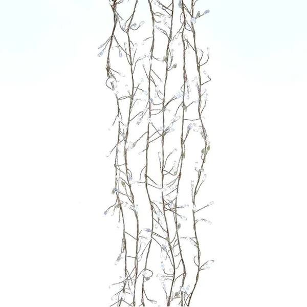 9.8' 300 Light Silver Wire Cool White Twinkle Cluster Lights