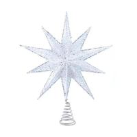 Kurt S. Adler 18" 10 Point Silver Bethlehem Star Tree Topper