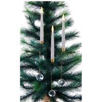 Kurt S. Adler 12" 10 piece Warm White Battery-Operated Candle Glass Weight