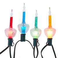 View 7 Light 11.5' Green Wire Multicolored  Bubble Light Set