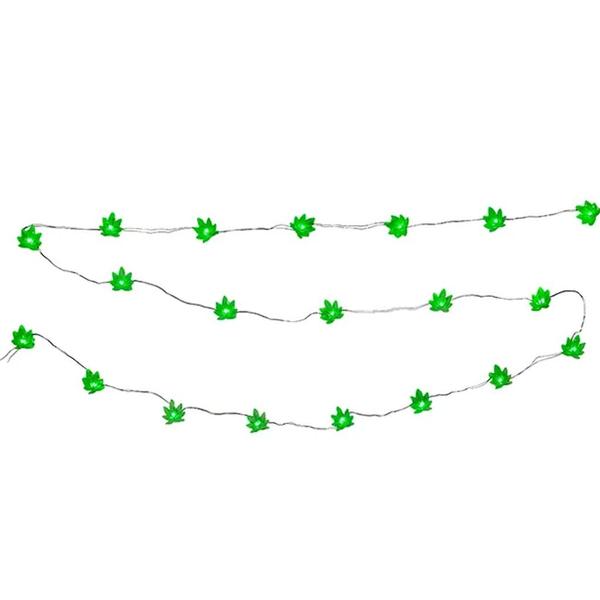 8.5' 20 Light Cannabis Battery-Operated Fairy String Set