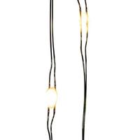 View 18.3' 50 Light Green Wire Warm White Battery-Operated Superbrite Remote Control Lights