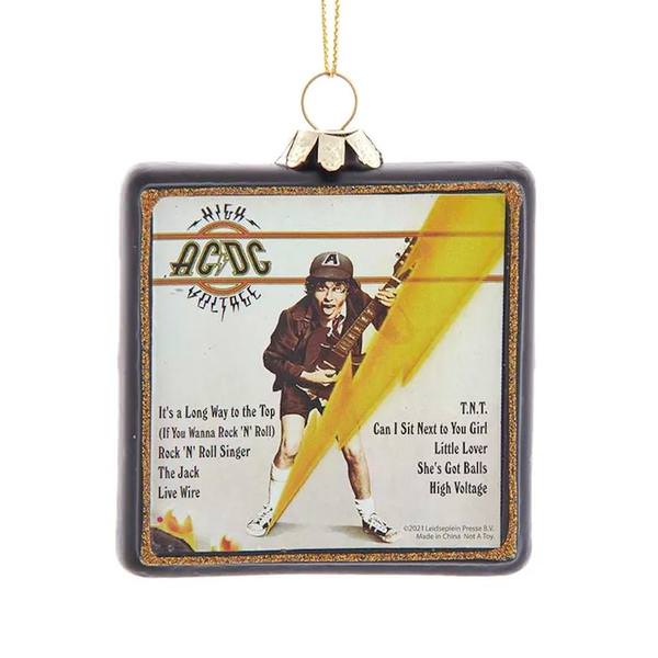 3.5" AC/DC© Glass - High Voltage Album Ornament