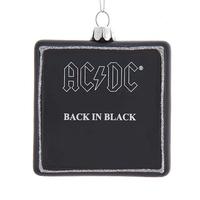 Kurt S. Adler 3.5" AC/DC© Glass - Back In Black Album Ornament