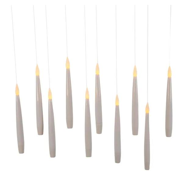 6" 10 piece Warm White Battery-Operated Floating Candle