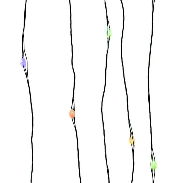 34' 100 Light Green Wire Dual Color Battery-Operated Superbrite Remote Control Lights