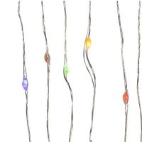 Kurt S. Adler 34' 100 Light Silver Wire Dual Color Battery-Operated Superbrite Remote Control Lights