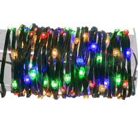 Kurt S. Adler 100 Light 42.8' Green Wire Multicolor Connectable Lights