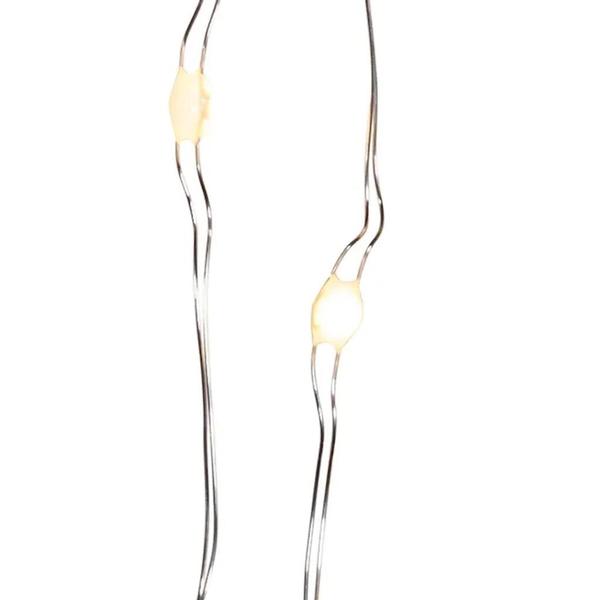 17.3' 50 Light Silver Wire Warm White Battery-Operated Superbrite Remote Control Lights